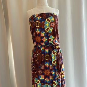 Tibi stretch jersey halter maxi dress size Small